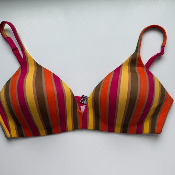 Victoria's Secret 34C Body by Victoria IPEX Wireless Bright Pink Orange Yellow - Picture 4 of 9